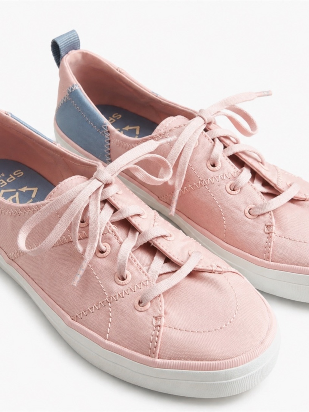 Sperry Blush Pink Canvas Lace-Up Women's Sneakers